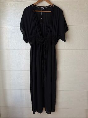 Nino Balcutti Black Maxi Cover Up Dress NWT Small